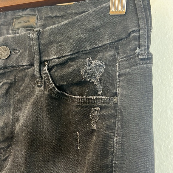 Mother The Looker Ankle Fray Jeans Guilty as Sin 26 - Picture 8 of 12